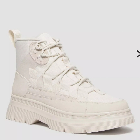 Martens Bone Boury Poly Leather Casual Boots